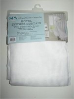 New SPA 2 PC Shower Curtain Set