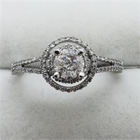 $12375 14K  Diamond W/Side Dia Ring