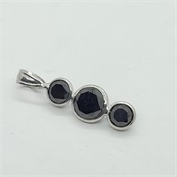 $1289 14K Black Diamond Pendant