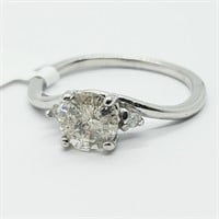 $6500 14K  Diamond W/Side Dia Ring