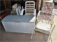 Outdoor Chairs, Cushions, & Storage Box