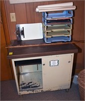 Metal Office Cabinet w/Sliding Doors