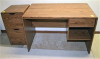 2pc Matching Office Desk & 2 Drawer File Cabinet