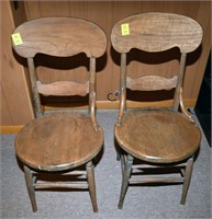 Pair of Wood Side Chairs