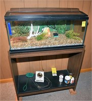 Aquarium & Stand w/Content