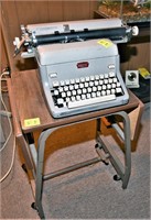 Metal Typewriter Stand w/Royal Manual Typewriter