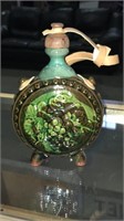 Ceramic decorated  whiskey bottle decanter