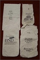 Four Canvas Bank bags