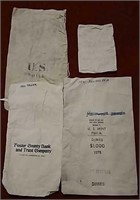 Four Canvas Bank bags