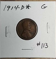 1914-D  Lincoln Cent  G
