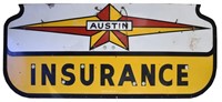Austin Insurance Porcelain Sign