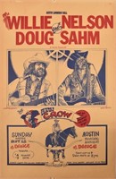 Willie Nelson & Doug Sahm Concert Poster