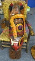 large hand carved tribal mask (40in tall)