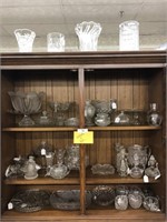 All glassware, 4 shelves