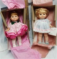 Madame Alexander Muffin dolls (2) both11" tall