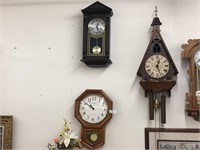 Trio of unique wall clocks
