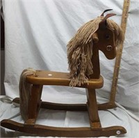 Wood hobby horse, 22" tall, 25" long