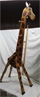 Wood giraffe child's hall tree  46" tall