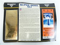 Replica Gold Plated Super Bowl XLI Ticket