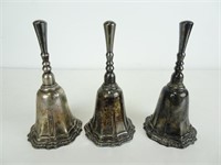 3 Silver Plated Bells