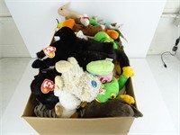 Box of Beanie Babies and Related