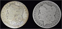 1883o & 1900o Morgan Silver Dollars