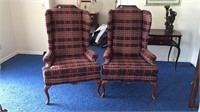 Pair Of Wing Back Arm Chairs