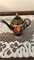 Victorian Elegance hand painted tea pot figurine
