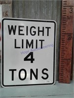 Weight Limit 4 Tons road sign