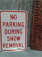 No Parking During Snow Removal road sign