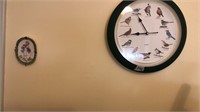 Quartz bird clock and wall plaque