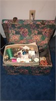 Sewing chest with contents