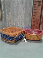 Longaberger baskets, square and oval