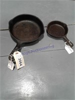 Griswold 4", WagnerWare 6" skillets