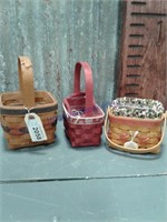 Set of 3 small Longaberger baskets