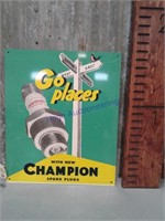 Champion Spark Plugs tin sign