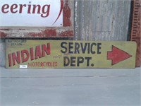 Indian Service Dept. tin sign