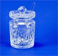 Signed Waterford Crystal Condiment Jar