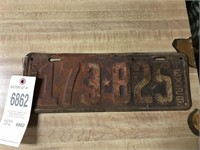 1928 front license plate.