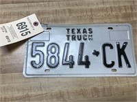 Texas truck tag