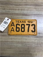 1955 Texas License plate.