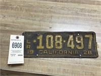 1928 California Trailer tag.