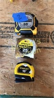 GROUP OF 3 ASST SZ TAPE MEASURES 
35’, 25’ & 16’
