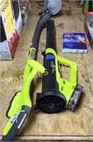 RYOBI WEEDEATER AND BLOWER SET
(1 BATTERY), NO