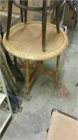 Bamboo round side table in natural color