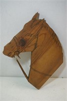 Wooden horse head