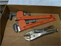 Pipe wrenches and Vise grips
