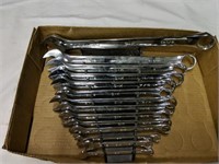 S-K wrench set, open/box end, 1/4"-1-1/8"
