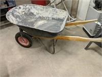 Wheel barrow, dual wheel