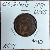 1870  Two-Cent  G / VG